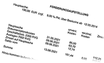 Forderung der KSP Kanzlei Hamburg (Ausschnitt)